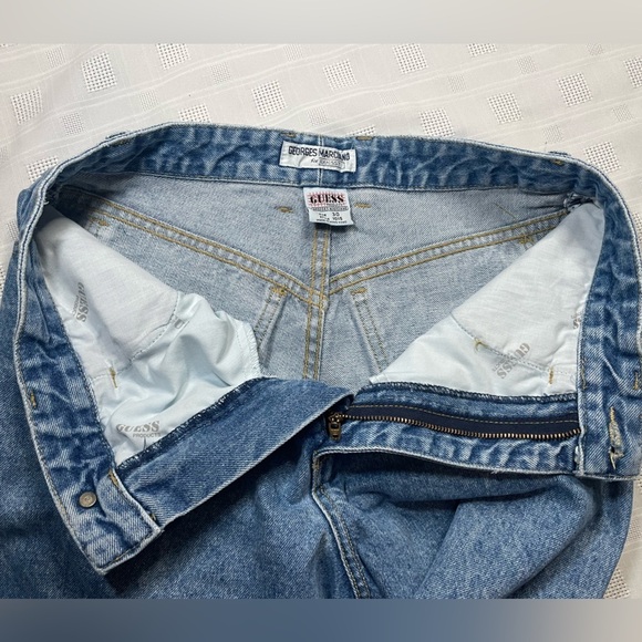 Vintage GUESS Georges Marciano High Waist Jeans w/ Ankle Zippers Sz 30 USA Made - Picture 7 of 16